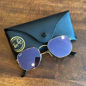 Ray-Ban Gold and Purple Sunglasses